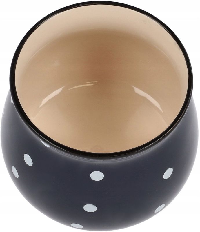 Doniczka ceramiczna KOTARBAU w grochy granatowa 110 mm 1 szt.
