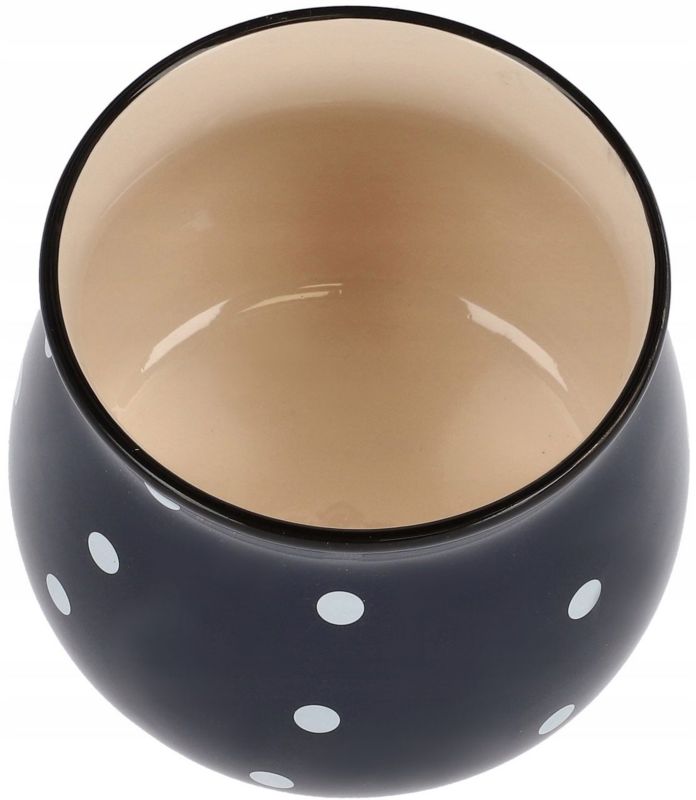 Doniczka ceramiczna KOTARBAU w grochy granatowa 125 mm 1 szt.