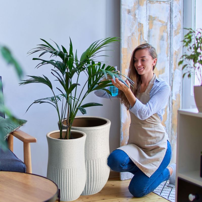 Doniczka ceramiczna KOTARBAU z odpływem biała 2 szt.