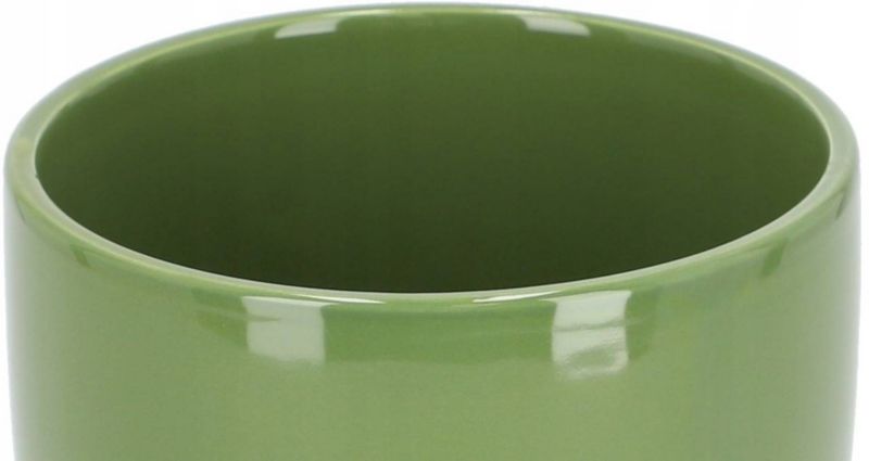 Doniczka ceramiczna KOTARBAU z podstawką zielona 15 cm 2 szt.