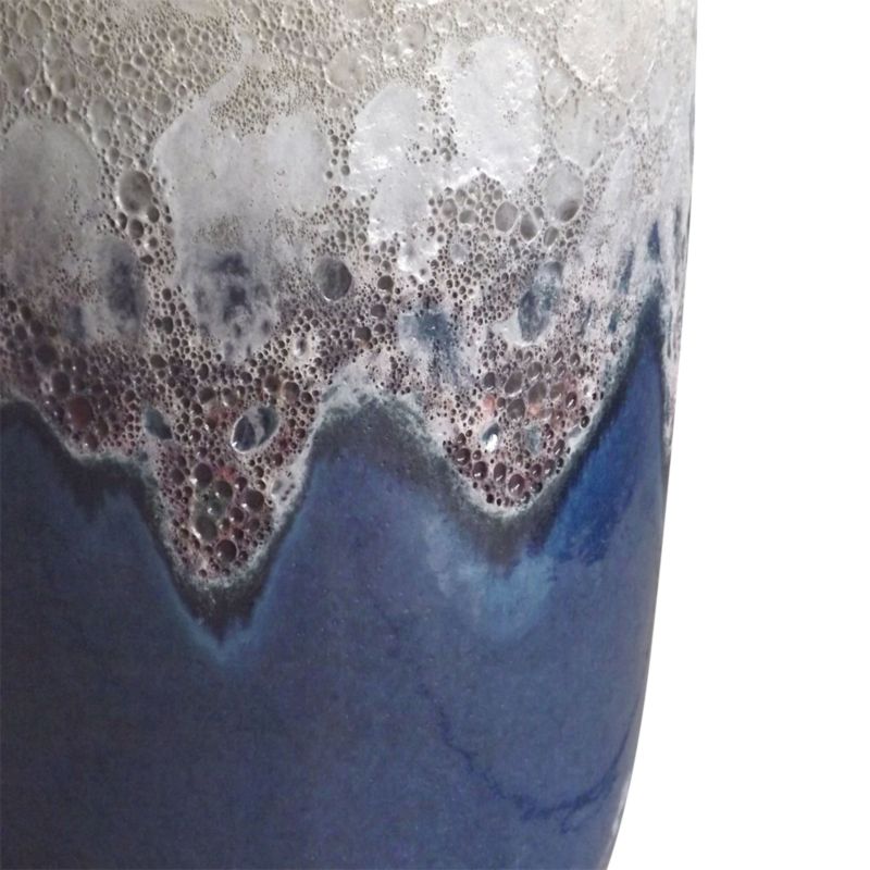 Doniczka ceramiczna mała 21 cm niebieska