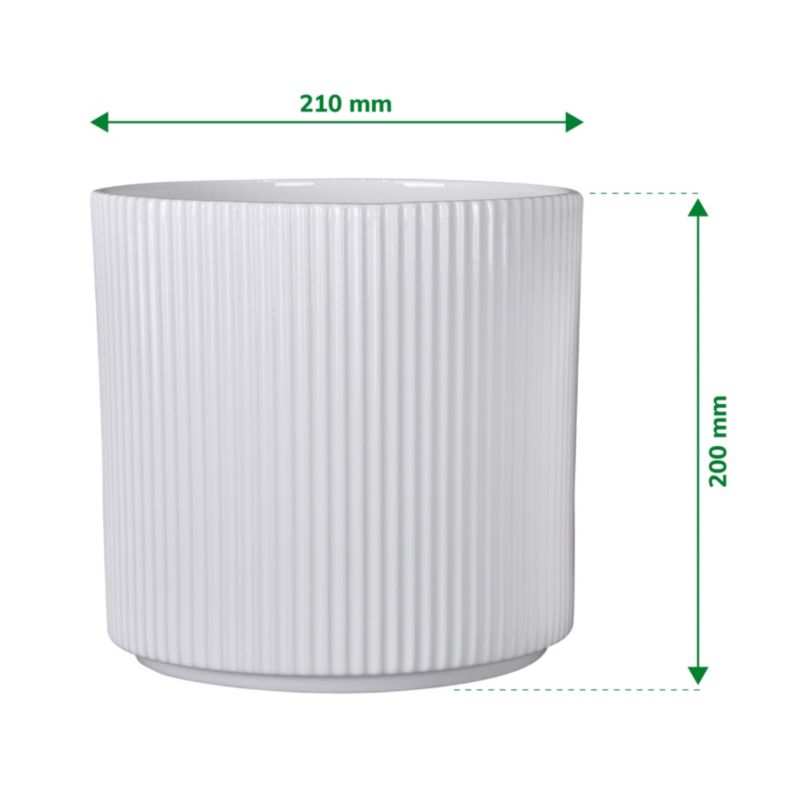 Doniczka ceramiczna Verve 19 cm biała