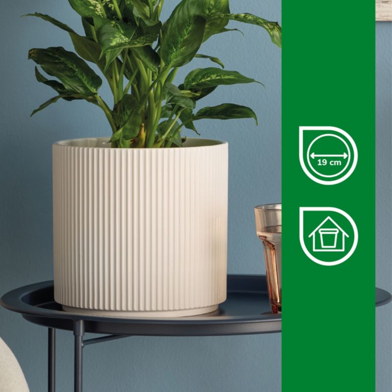 Doniczka ceramiczna Verve 19 cm biała