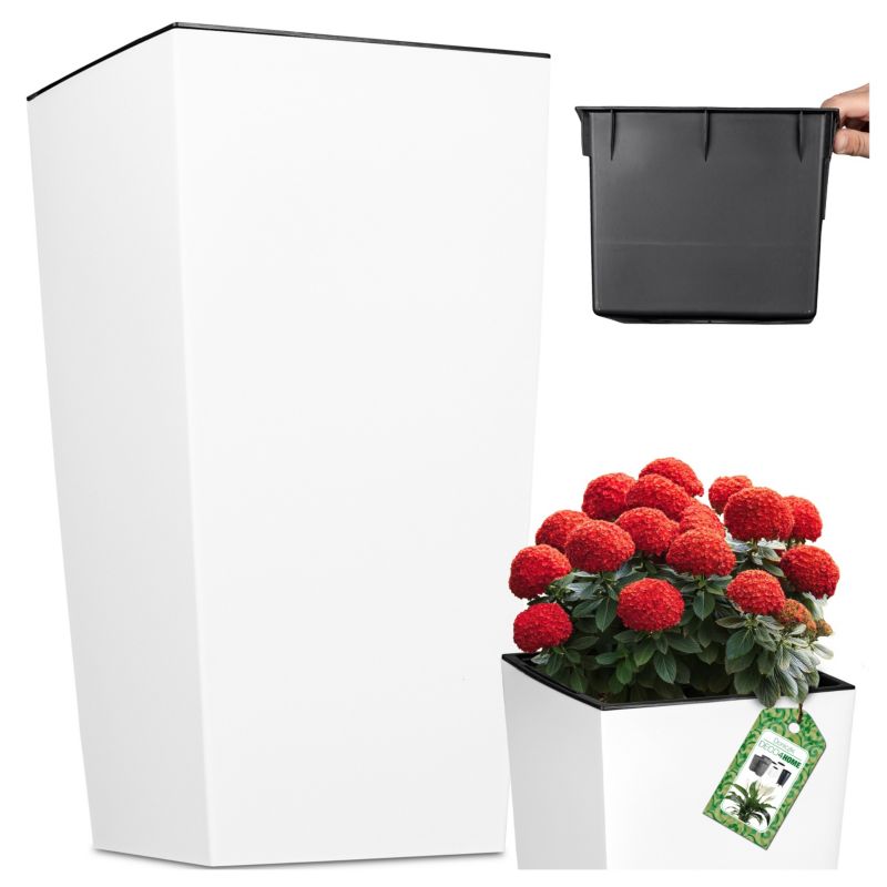 Doniczka Deco4Home donica biała matowa 42cm 1 szt.