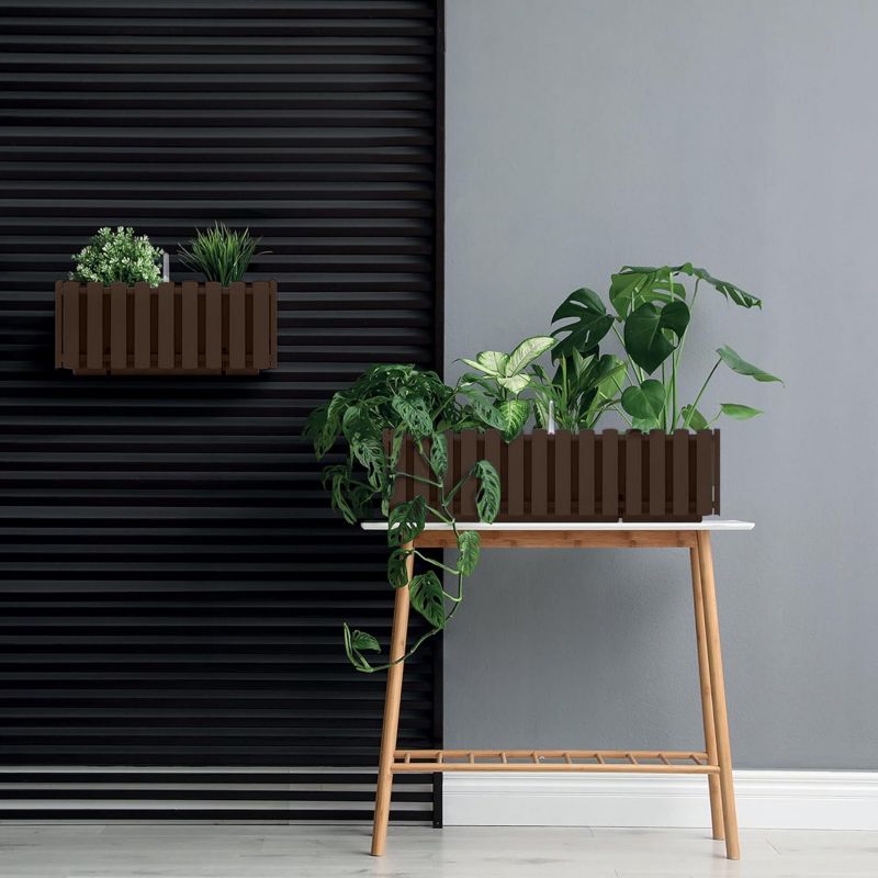 Doniczka Deco4Home płotek skrzynka brązowa 58cm 1 szt.