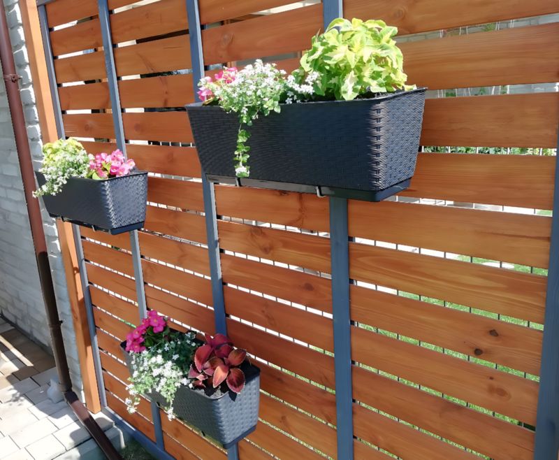 Doniczka Deco4Home Rattan skrzynka balkonowa antracyt 49cm 1 szt.