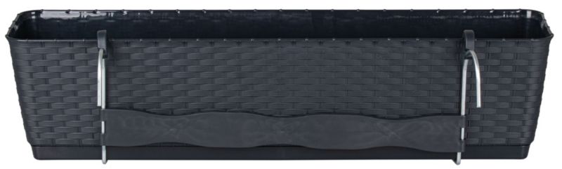 Doniczka Deco4Home Rattan skrzynka balkonowa antracyt 49cm 1 szt.