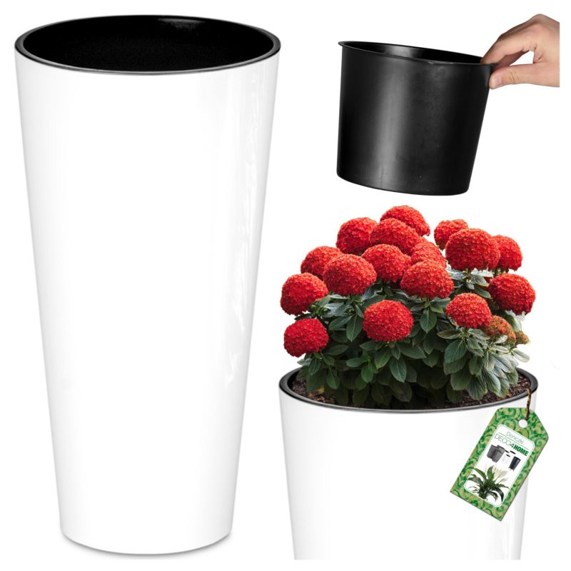 Doniczka Deco4Home Shine biała połysk 76,5cm 1 szt.