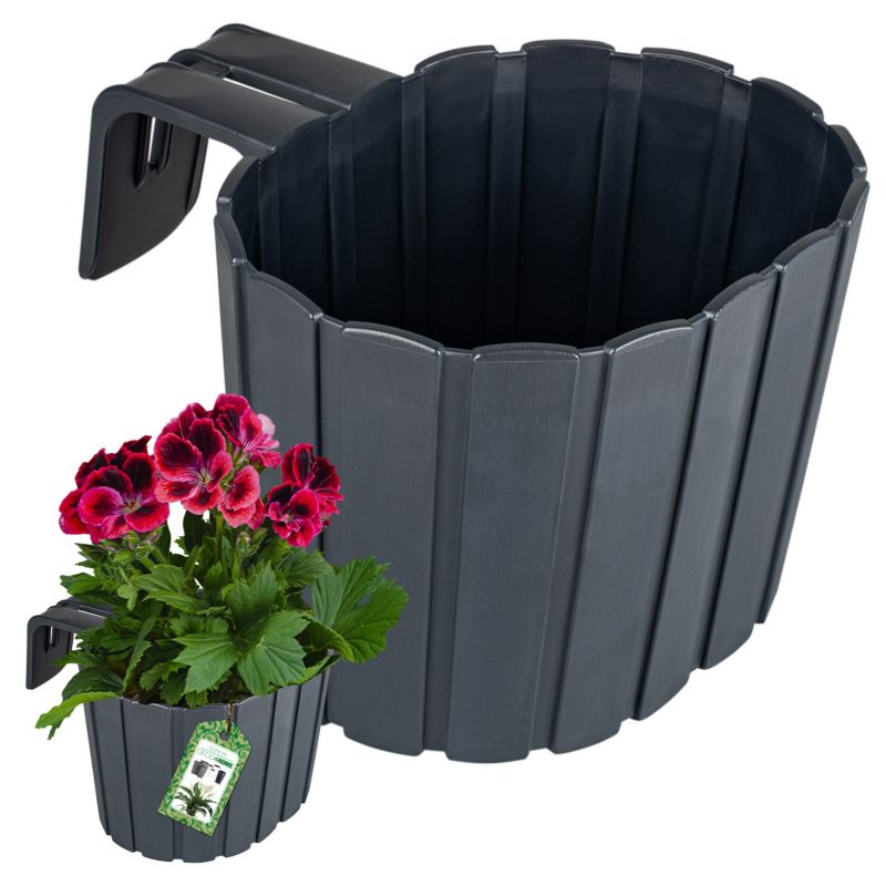 Doniczka Deco4Home skrzynka balkonowa antracyt 19,5cm 1 szt.