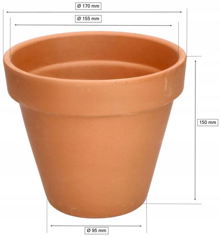 Doniczka gliniana KOTARBAU 17 cm 1 szt.