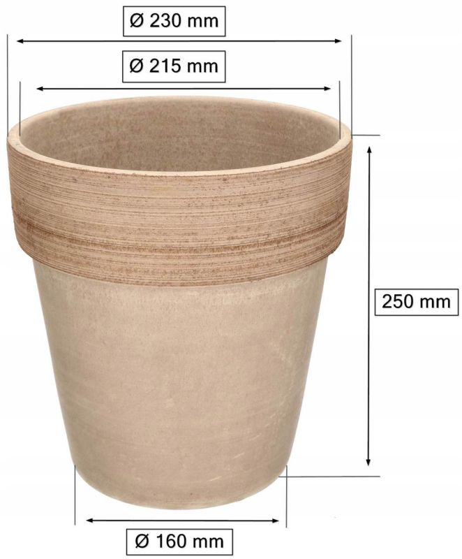 Doniczka gliniana KOTARBAU 23 donica ceramiczna terakota 1 szt.