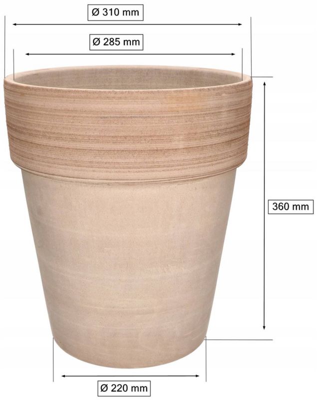 Doniczka gliniana KOTARBAU 31 donica ceramiczna terakota 2 szt..