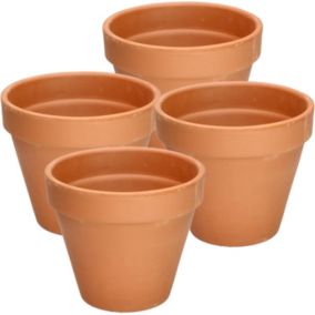 Doniczka gliniana KOTARBAU ceramiczna terakota 15 cm 4 szt.