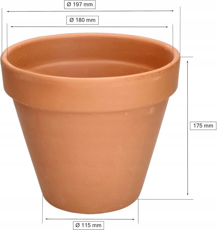 Doniczka gliniana KOTARBAU terakota 19 cm 2 szt.