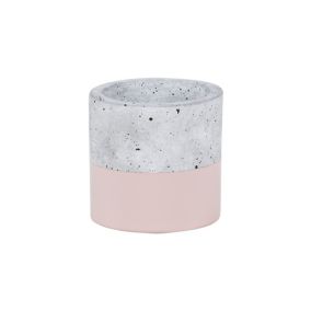 Doniczka GoodHome 6 cm efekt betonu różowa