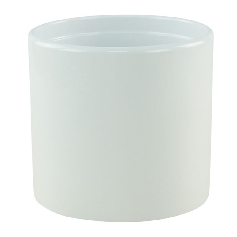 Doniczka GoodHome cylinder 12 cm biała