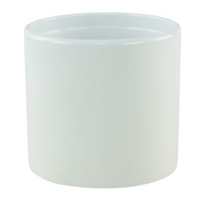 Doniczka GoodHome cylinder 12 cm biała