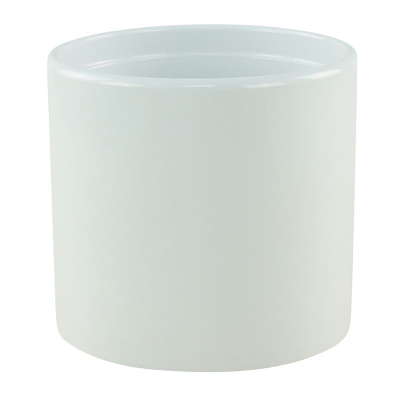 Doniczka GoodHome cylinder 6 cm biała