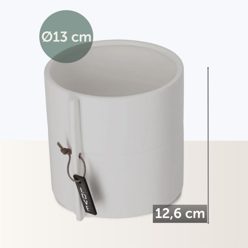 Doniczka KADAX Ceramiczna 13cm Osłonka szara 1szt.
