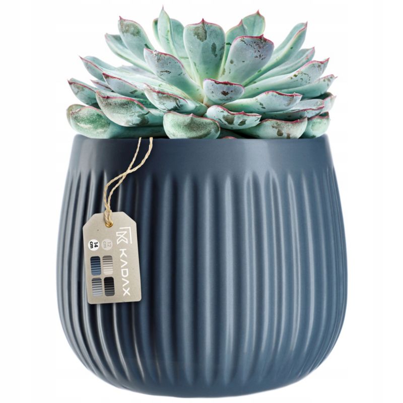Doniczka KADAX Ceramiczna 14cm Osłonka Granatowa 1szt.