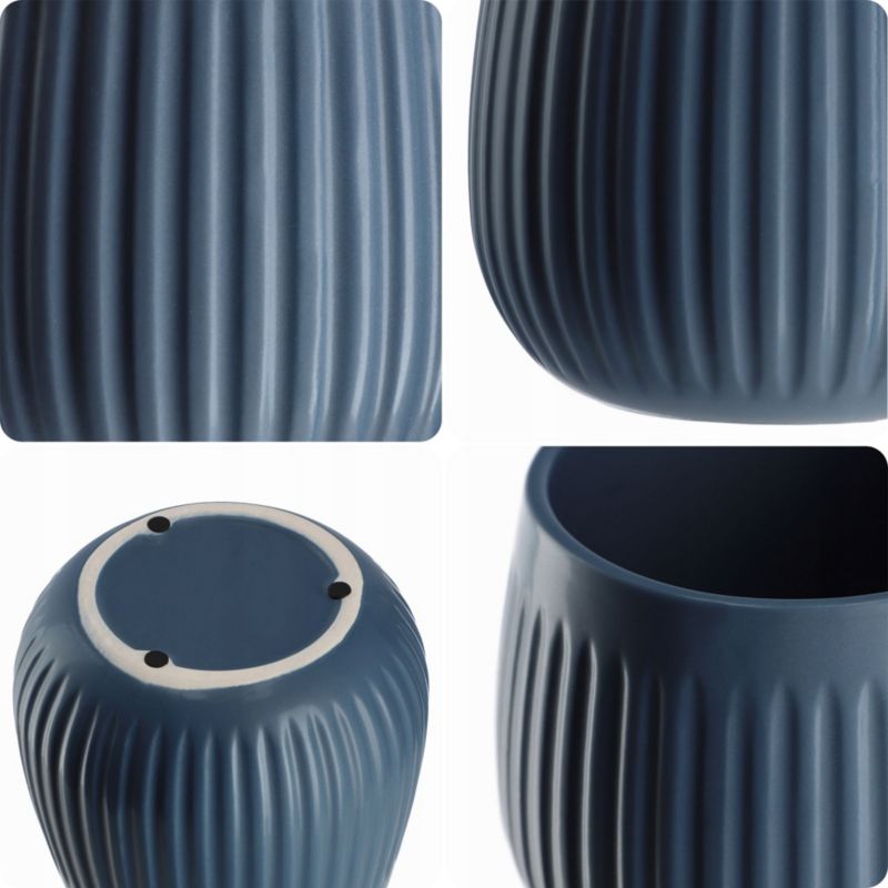 Doniczka KADAX Ceramiczna 14cm Osłonka Granatowa 1szt.