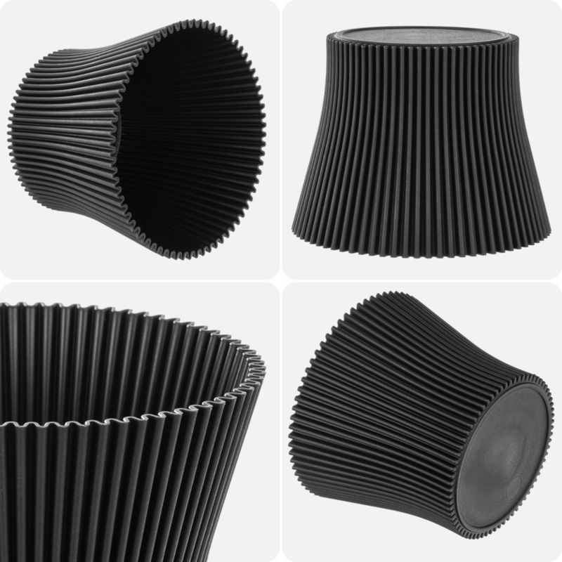 Doniczka KADAX Donica Na Kwiaty 11cm Osłonka Rośliny Kwietnik Plastikowa Czarna 1 szt.