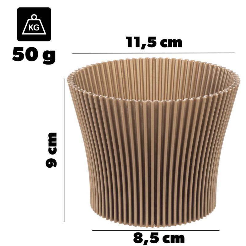 Doniczka KADAX Donica Na Kwiaty 11cm Osłonka Rośliny Kwietnik Plastikowa Złota 1 szt.