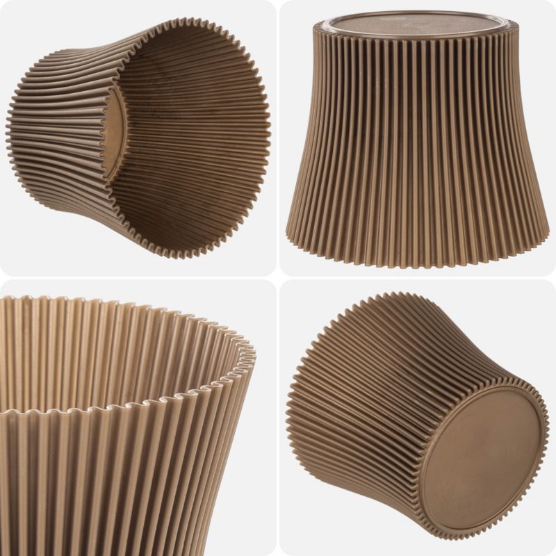 Doniczka KADAX Donica Na Kwiaty 11cm Osłonka Rośliny Kwietnik Plastikowa Złota 1 szt.