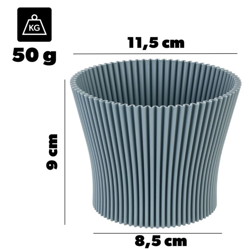 Doniczka KADAX Donica Na Kwiaty 11cm Osłonka Rośliny Kwietnik Plastikowa Zielona 1 szt.