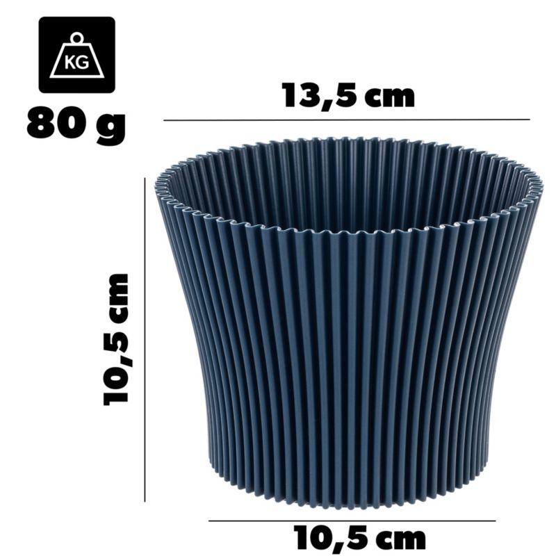 Doniczka KADAX Donica Na Kwiaty 13cm Osłonka Rośliny Kwietnik Plastikowa Granat 1 szt.
