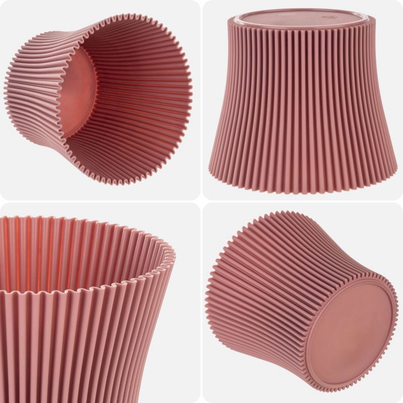 Doniczka KADAX Donica Na Kwiaty 13cm Osłonka Rośliny Kwietnik Plastikowa Różowa 1 szt.