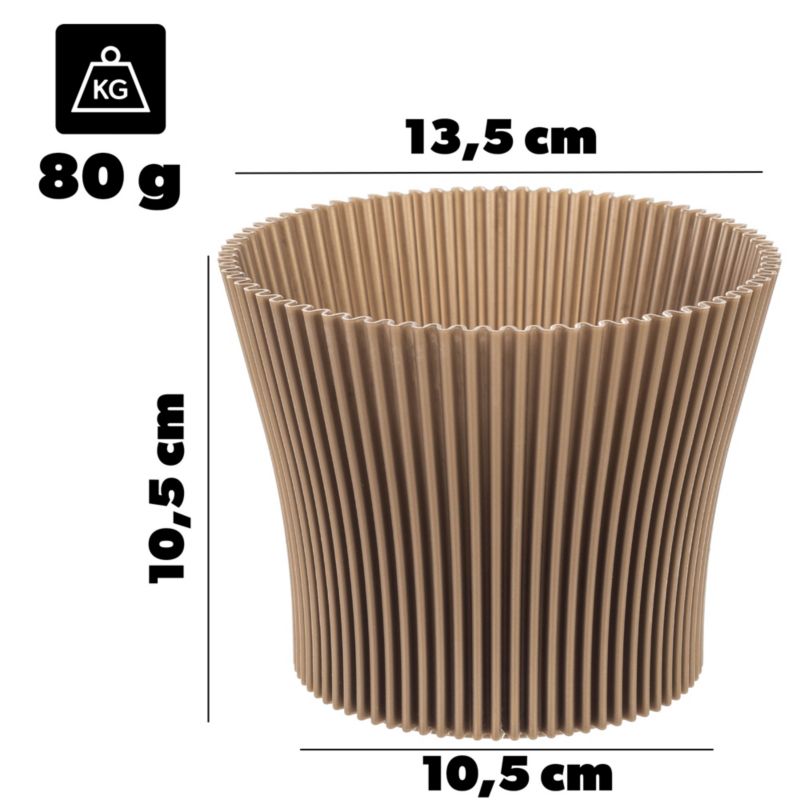 Doniczka KADAX Donica Na Kwiaty 13cm Osłonka Rośliny Kwietnik Plastikowa Złota 1 szt.