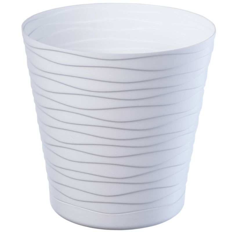 Doniczka KADAX Donica Na Kwiaty 15 cm Osłonka Z Podstawką Kwietnik Plastikowa 1 szt.