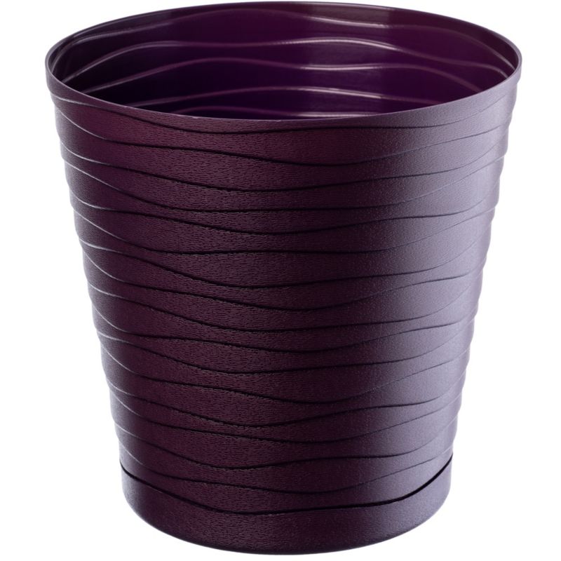 Doniczka KADAX Donica Na Kwiaty 15 cm Osłonka Z Podstawką Kwietnik Plastikowa 1 szt.