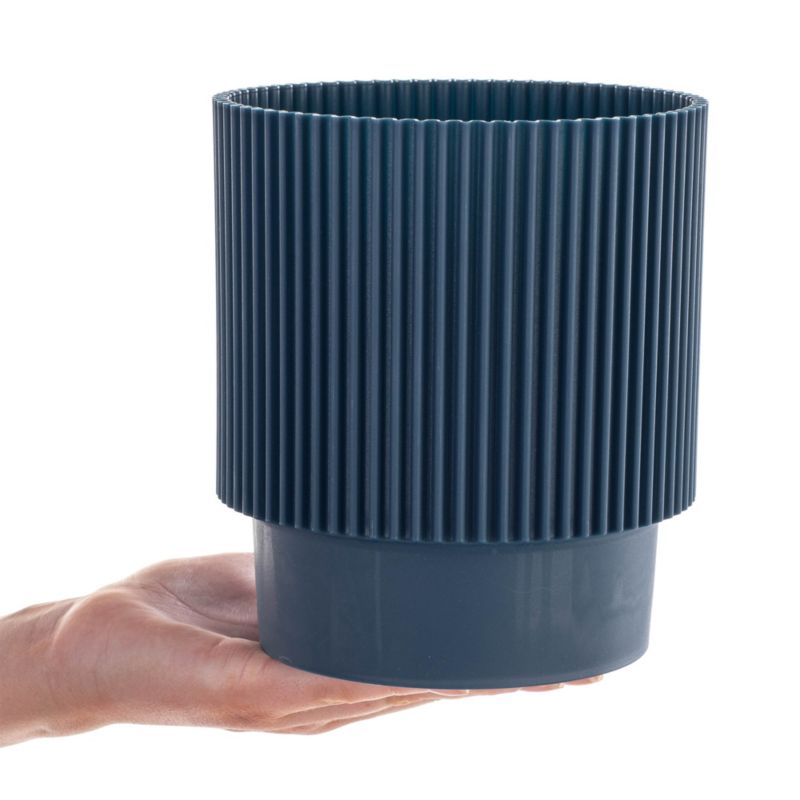 Doniczka KADAX Donica Na Kwiaty 15cm Osłonka Rośliny Kwietnik Plastikowa Granat 1 szt.