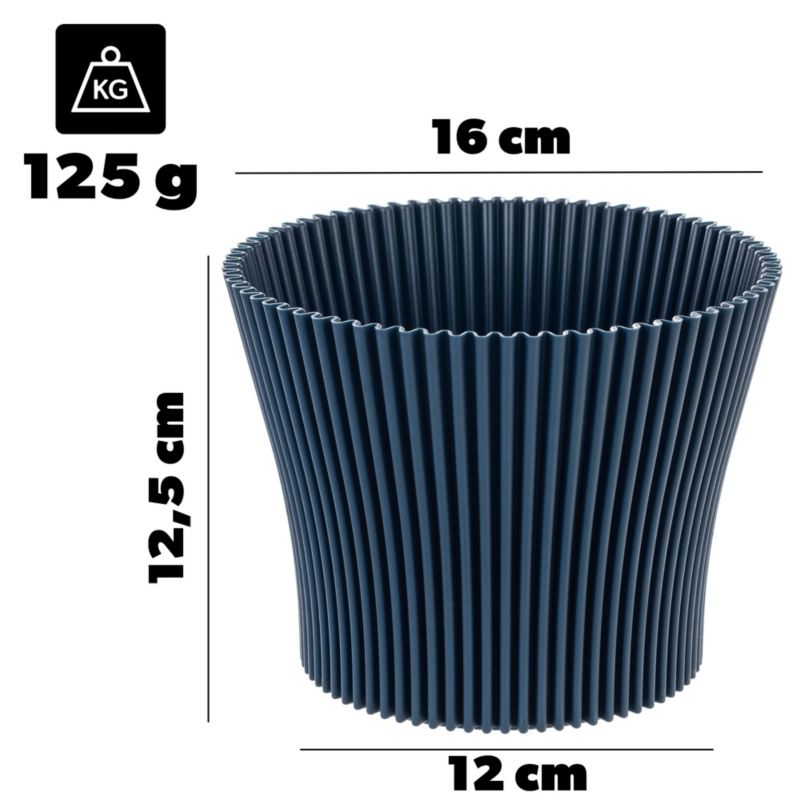 Doniczka KADAX Donica Na Kwiaty 15cm Osłonka Rośliny Kwietnik Plastikowa Granat 1 szt.