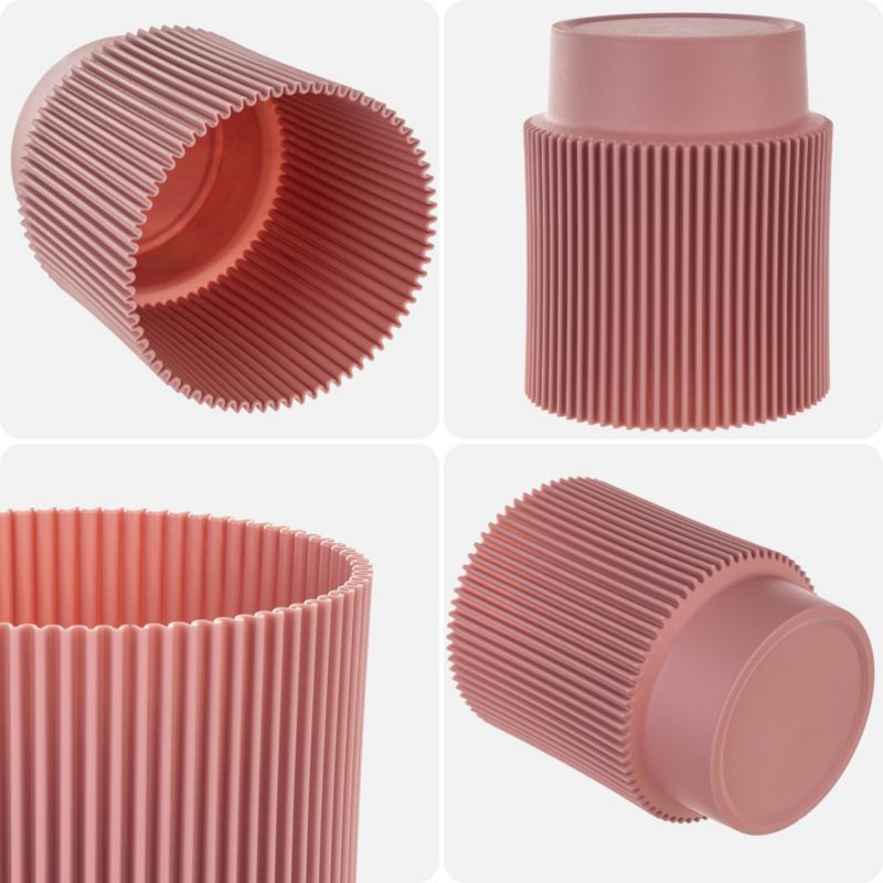 Doniczka KADAX Donica Na Kwiaty 15cm Osłonka Rośliny Kwietnik Plastikowa Różowy 1 szt.