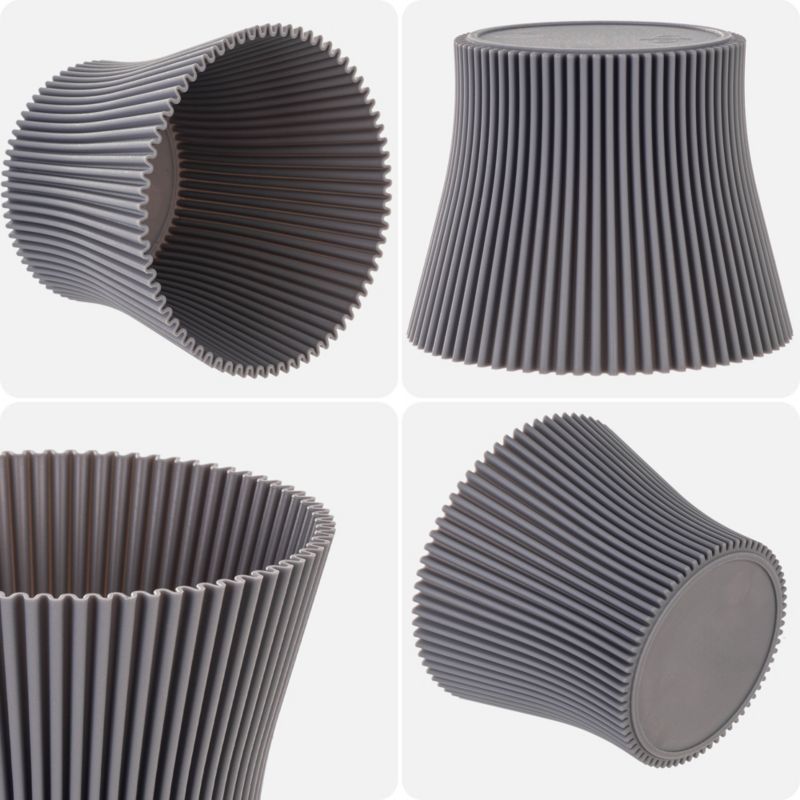Doniczka KADAX Donica Na Kwiaty 15cm Osłonka Rośliny Kwietnik Plastikowa szara 1 szt.