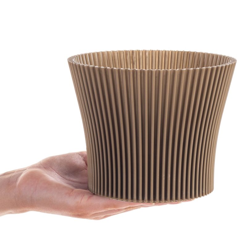 Doniczka KADAX Donica Na Kwiaty 15cm Osłonka Rośliny Kwietnik Plastikowa Złota 1 szt.
