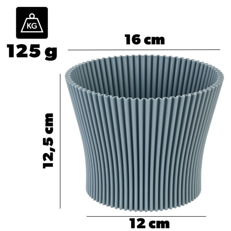 Doniczka KADAX Donica Na Kwiaty 15cm Osłonka Rośliny Kwietnik Plastikowa Zielona 1 szt.