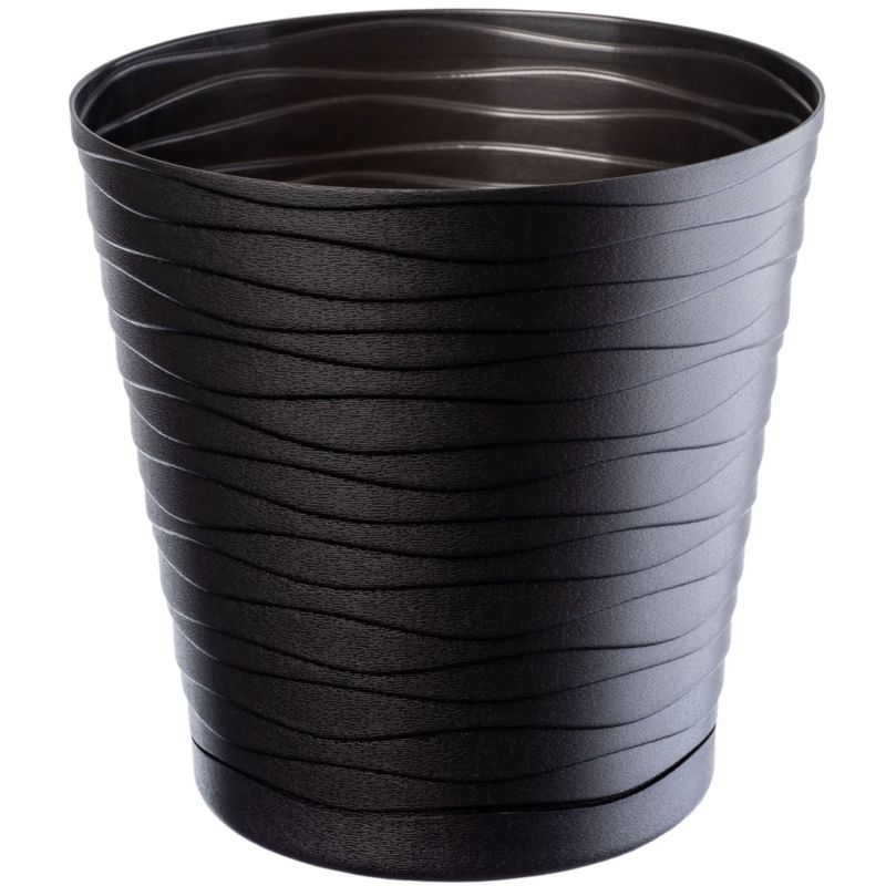Doniczka KADAX Donica Na Kwiaty 17 cm Osłonka Z Podstawką Kwietnik Plastikowa 1 szt.