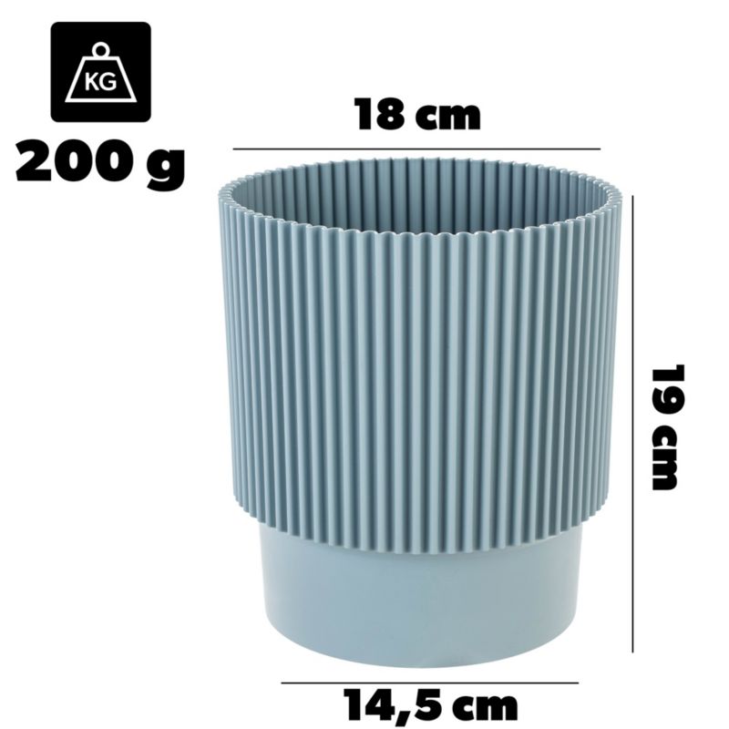 Doniczka KADAX Donica Na Kwiaty 17cm Osłonka Rośliny Kwietnik Plastikowa Zielona 1 szt.