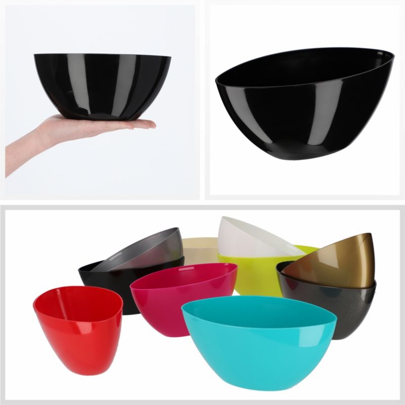 Doniczka KADAX Donica Na Kwiaty 21 cm Osłonka Owalna Kwietnik Plastikowa Czarna 1 szt.