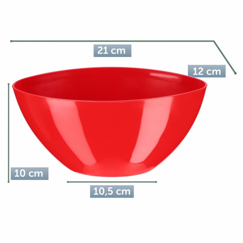 Doniczka KADAX Donica Na Kwiaty 21 cm Osłonka Owalna Kwietnik Plastikowa Czerwona 1 szt.