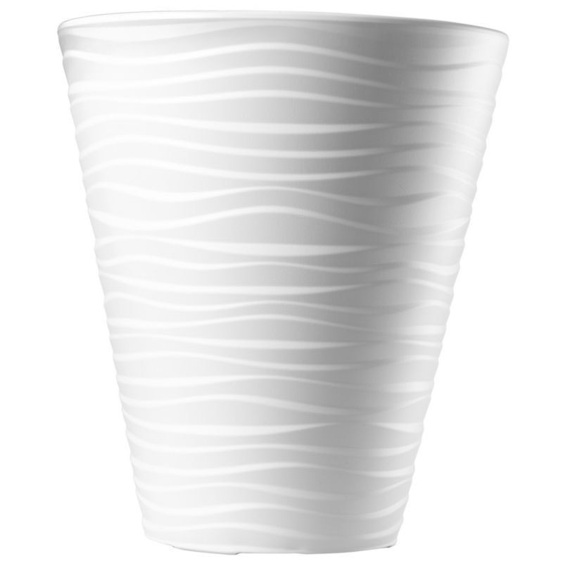 Doniczka KADAX Donica Na Kwiaty 30cm Osłonka Z Wkładem Kwietnik Biała Plastik 1 szt.