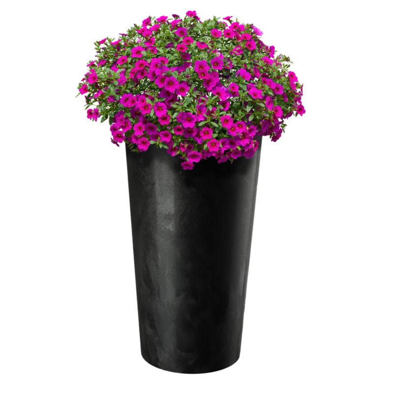 Doniczka KADAX Donica Na Kwiaty 36cm Osłonka Z Wkładem Kwietnik Plastikowa Czarna 1 szt.