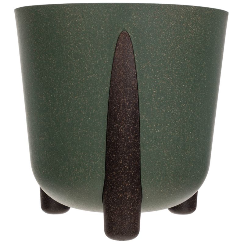 Doniczka KADAX Donica Na Kwiaty Eco Osłonka Nóżki Korek + Wkład 34cm Zielona 1szt.