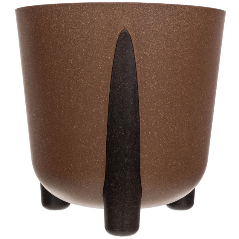 Doniczka KADAX Donica Na Kwiaty Eco Osłonka Nóżki + Wkład 18cm Brązowa 1szt.