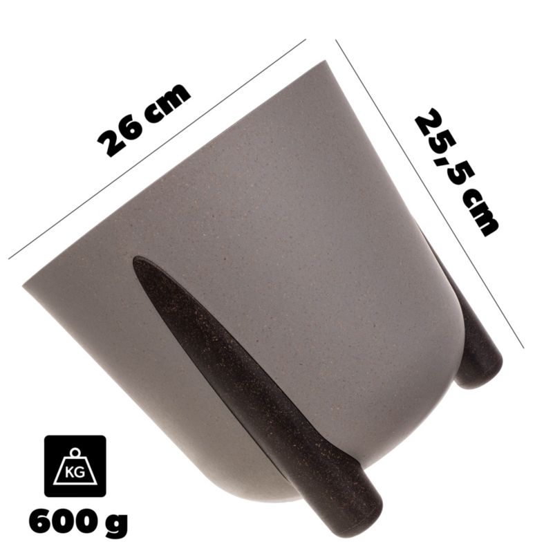 Doniczka KADAX Donica Na Kwiaty Eco Osłonka Nóżki Z Wkładem 26cm szara 1szt.