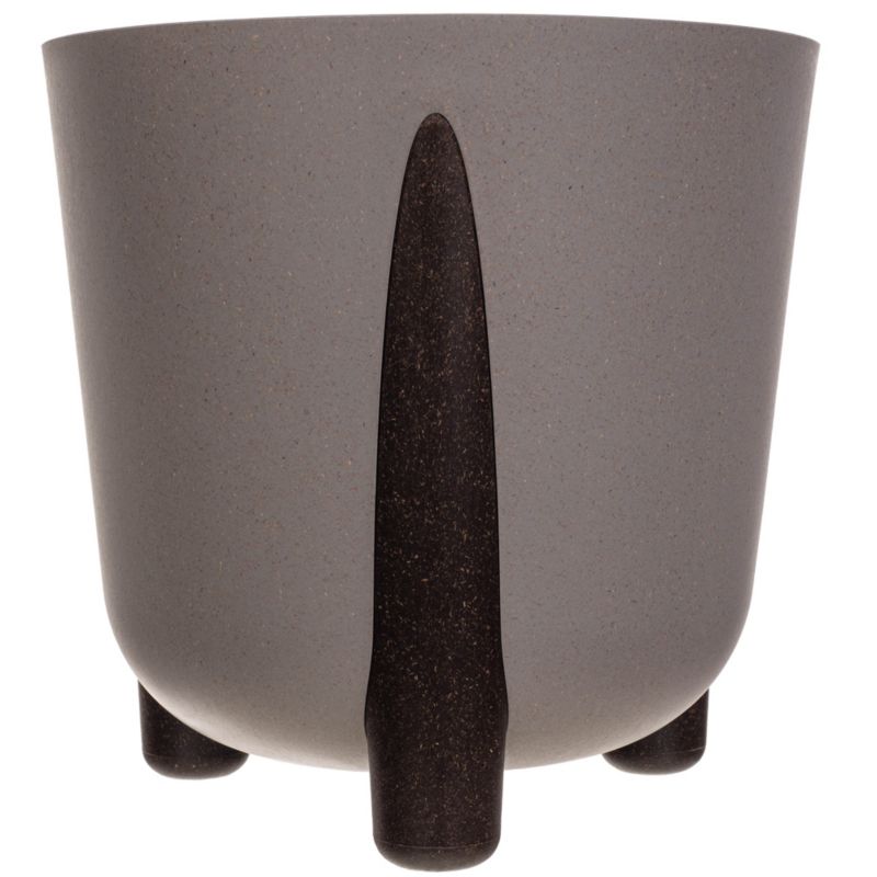 Doniczka KADAX Donica Na Kwiaty Eco Osłonka Nóżki Z Wkładem 26cm szara 1szt.